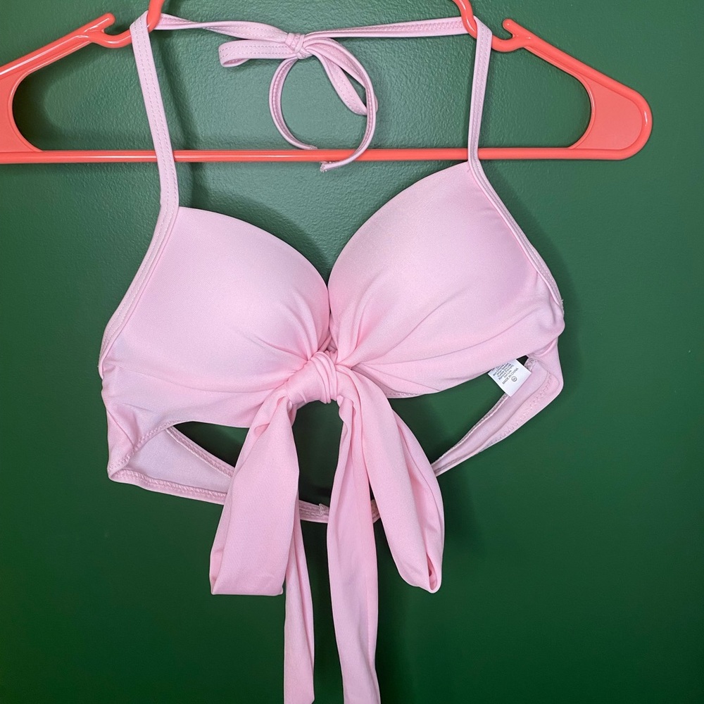 Pink Bikini Top w/ bow